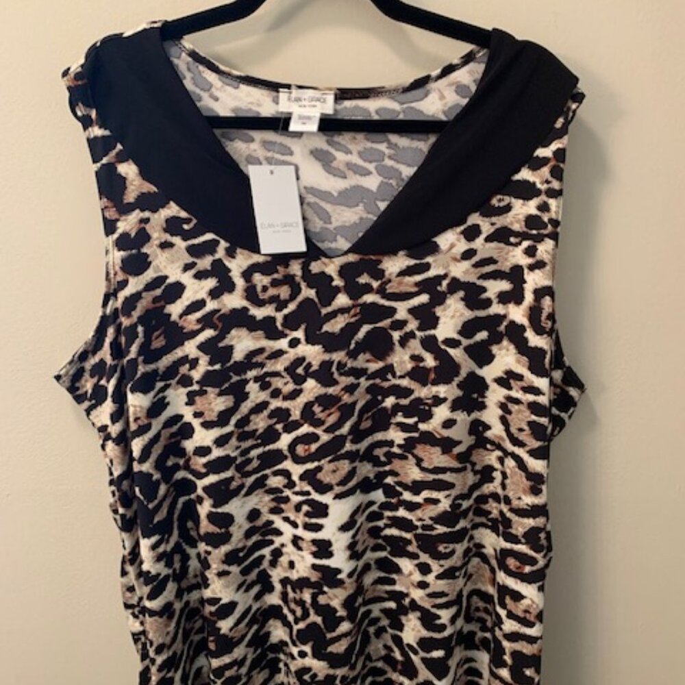 NWT Elan + Grace Sleeveless Blouse 3X Ladies